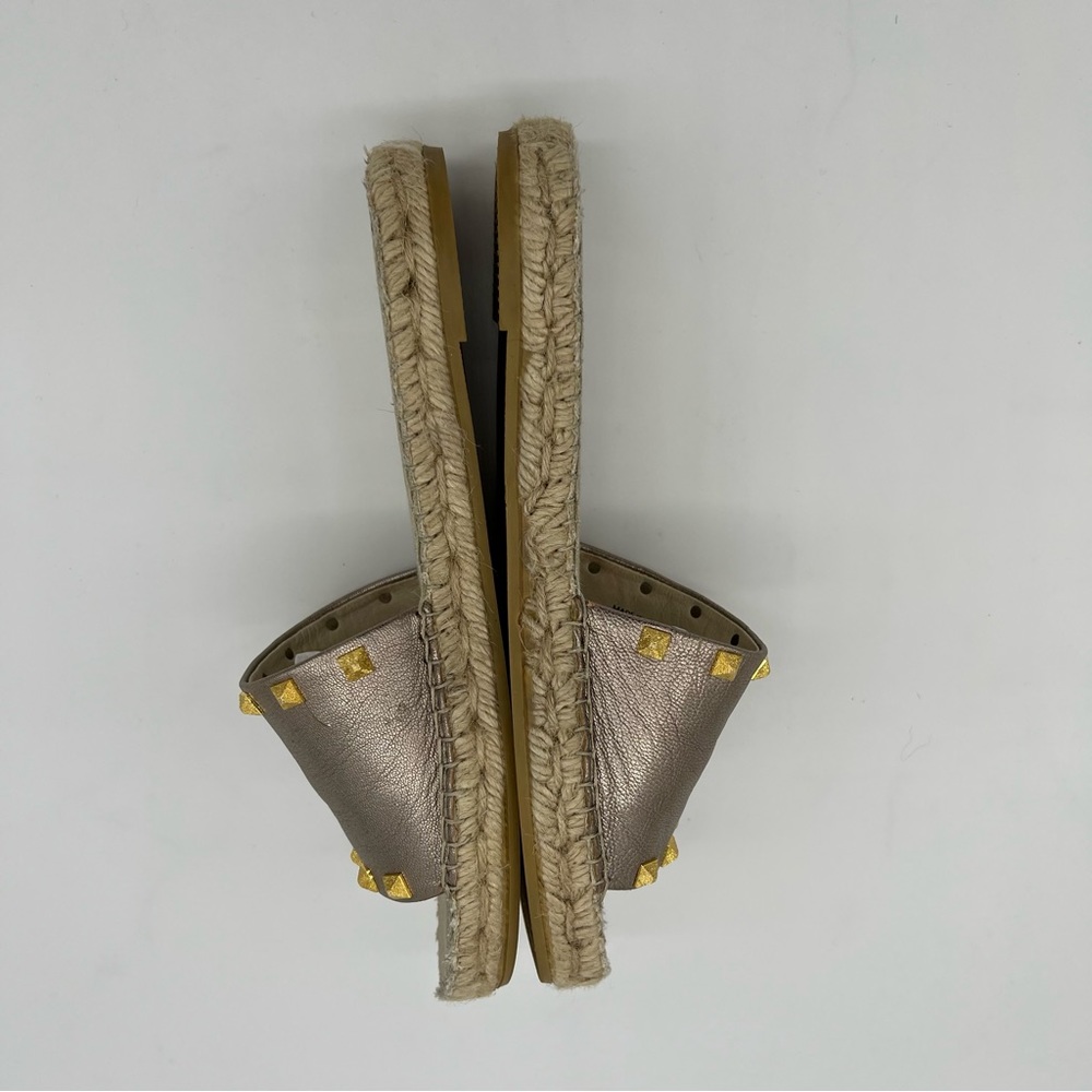 Vidorreta Espadrille Sandals Metallic Studded Slides Flats Size 10 Women - Picture 15 of 17